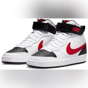 Nike Court Borough Mid  'White University Red' Sneakers Size 6Y
